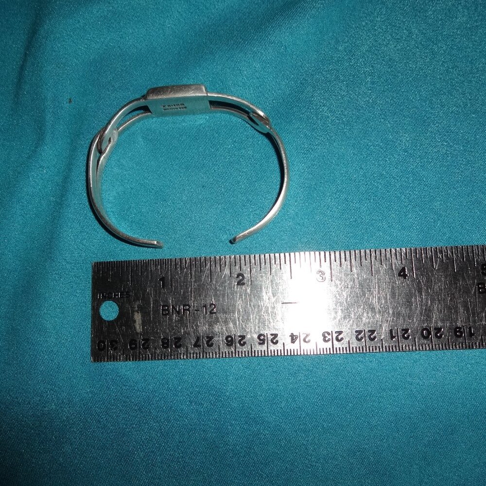 Vintage Taxco Mexico TR-122 925 Sterling Silver Cuff Bracelet - Picture 8 of 14